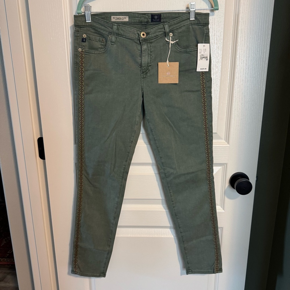 AG Adriano Goldschmied Green Skinny Jeans (SZ 31 /8-10)